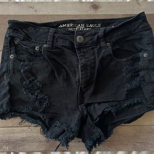 American Eagle Black Denim Shorts